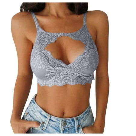 

Eashery Women Bras Lace Everyday Bra Women Bra Tummy Control Underwear Seamless Silver S