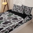 thumbnail image 3 of Homewish Camo Dog Duck Zipper Full Size Comforter Sets with Fitted Sheet and 2 Pillowcases,Brown Green Camouflage Zipper Bedding Set,Black Reversible,4pcs, 3 of 8