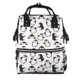 thumbnail image 1 of Fotbe Cute Penguins Mochila Maternidad - Lona de Sarga Impermeable, Mochila de Pañales de Gran Capacidad con Múltiples Bolsillos y Correas Ajustables, 1 of 6
