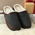 thumbnail image 4 of DREAM PAIRS Men's Cozy Memory Foam Slippers with Fuzzy Wool-like Lining, Slip-on Washable Indoor Outdoor House Shoes, 4 of 5
