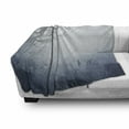 thumbnail image 3 of Forest Soft Flannel Fleece Blanket, Raindrops Mystic Foggy Scenery Romantic Window Water Melancholia Therapy Lonely Tree, Cozy Plush for Indoor and Outdoor Use, 60" x 80", Denim Grey, by Ambesonne, 3 of 6