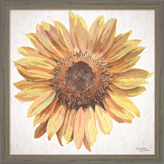Great Art Now Sunny Sunflower by Michele Norman, Framed Wall Art, 13W x 13H