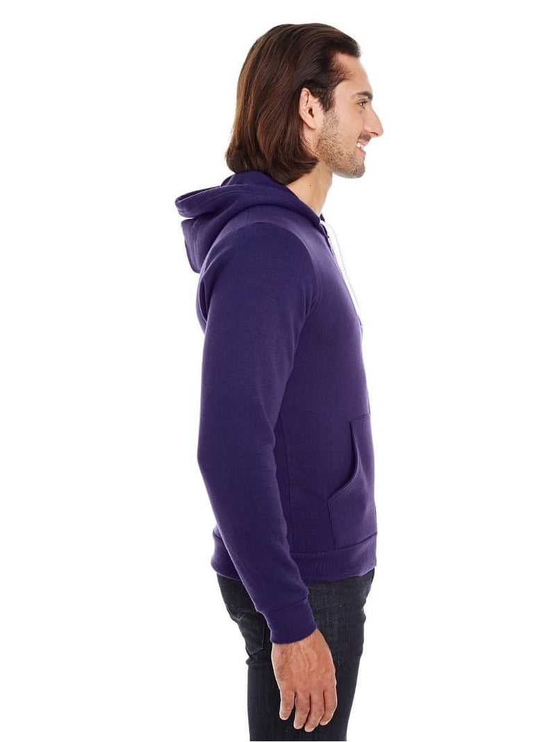 American Apparel Unisex Flex Fleece Zip Hoodie Imperial Purple XXS