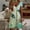 Green, variant on Sakmal Dresses for Women 2024 Knee Length Sun Dresses Floral Summer Casual Short Sleeve Skirts for Women