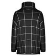 thumbnail image 5 of Sakmal Black Women Sweaters Turtleneck Oversized Knitted Plaid Sweaters for Women M, 5 of 7