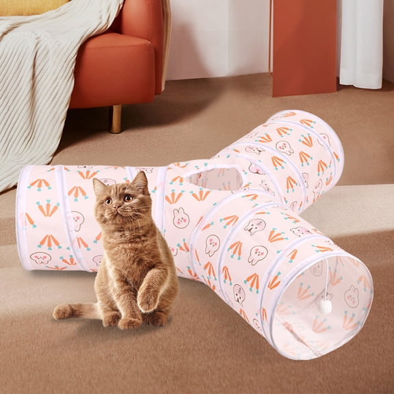 Walbest Bunny Tunnels 3 Way Play Tubes Collapsible Rabbits Toys Small Animal Hideout for Rabbits Bunny Guinea Pigs Chinchilla Sugar Glider