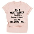 thumbnail image 2 of Xuyuer Funny Badass Womens T Shirts Cool Sarcastic Graphic Tees for Ladies with Sass Women I Am A Multitasker Letter Shirt Pullover Short Sleeve Tops Tee, 2 of 4