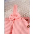 thumbnail image 5 of Bagilaanoe 3pcs Newborn Baby Girl Long Pants Set Ribbed Long Sleeve Romper Tops + Flare Trousers + Headband 3M 6M 12M 18M 24M Infant Casual Clothes, 5 of 9