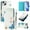 Blue Butterfly, variant on Compatible for iPhone 12 Mini Wallet Case, Painting Pattern Premium PU Leather [Credit Card Holder] [Wrist Strap] Flip Stand Feature Purse Case Full Protective Pattern Phone Cover, Blue Butterfly