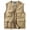 Khaki, variant on jjayotai Mens Coat Jacket Clearance Men's Sleeveless Work Clothes Jacket Solid Color Stand Collar Multiple Pockets Outdoor Sports Vest Photography Leisure Coat