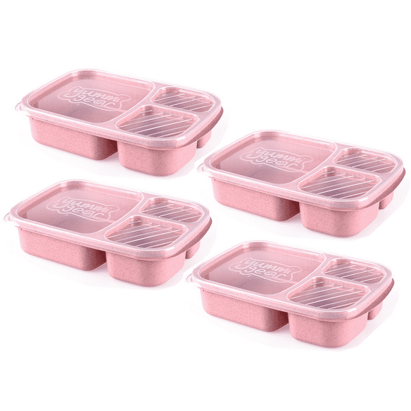 Boîte à Lunch Bento, Tupperware, Contenants de Stockage de Nourriture Réutilisables en Plastique Durable avec Couvercle, Micro-Ondes / Lave-Vaisselle / Congélateur