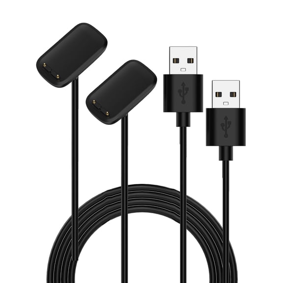 [2 Pack]Magnetic Charger Cable for Charge 6 Health & Fitness Tracker,Compatible for Charge6 Smartwatch Charging Replacement Accessory 1M/3.3ft - Black