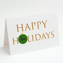 Miniature Pinscher Happy Holidays Greeting Cards and Envelopes Pack of 8 7 in x 5 in