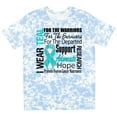 thumbnail image 3 of Inktastic Ovarian Cancer I Wear Teal Ribbon Tribute T-Shirt, 3 of 5