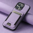 thumbnail image 6 of Allytechgroup Wallet Case for iPhone 15 Pro, Luxury Durable PU Leather Kickstand Magnetic Closure Cover With Flip Credit Card Holder, Shockproof Protective Shell for Women Men, Purple, 6 of 6