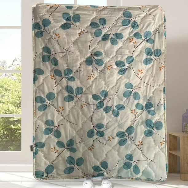 Manta para sofá, manta para sofá, manta de verano lavada con estampado liso, manta térmica con ventilación.