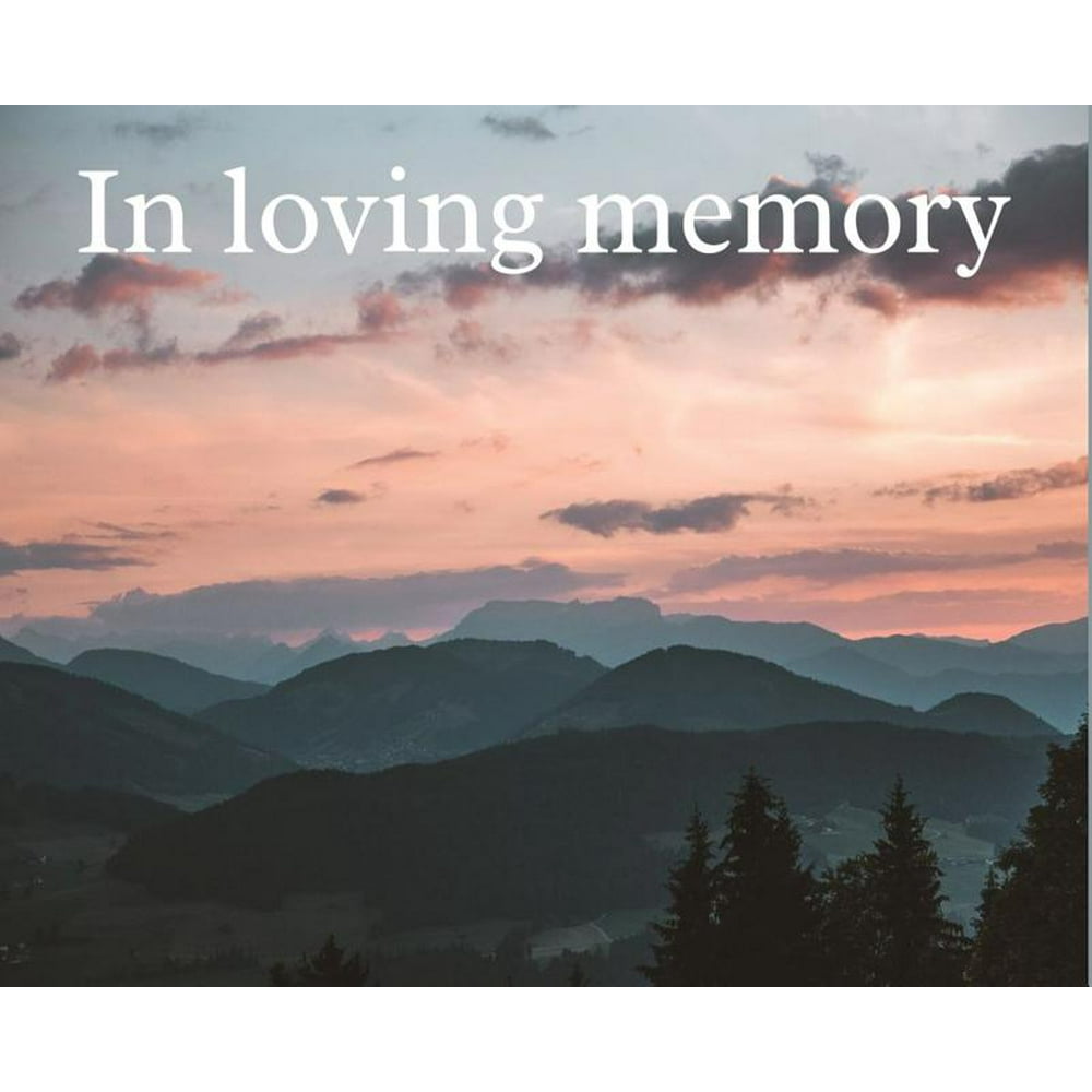 Condolence book for funeral landscape (Hardcover) Memory book