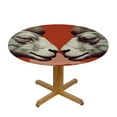 thumbnail image 3 of Fitted Round Tablecloth with Elastic Animal Sheep Printing Circle Tablecloth Waterproof Wipeable Oil Cloth Tablecloth, 3 of 8