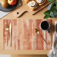 thumbnail image 2 of Orange Beige Ombre Placemats Set of 8 Modern Abstract Art Oil Painting Place Mats Indoor Wipeable Table Mats Washable Cloth Dining Table Placemats for Kitchen Holiday Party Home Decor 13x19 Inch, 2 of 9