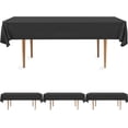 thumbnail image 6 of DecorRack 4 Plastic Tablecloths, 54 x 108 inch, Rectangular, Black, 6 of 6