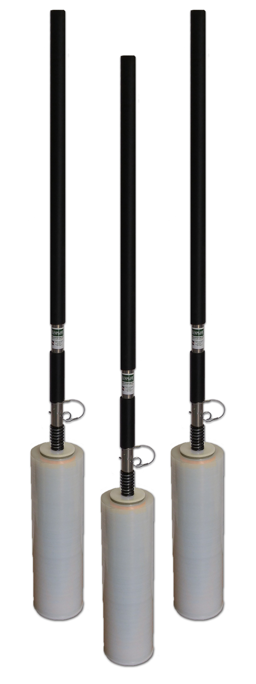 MANPLOW 3 Pack 60 Inch Long Handle Stretch Wrap Dispenser with