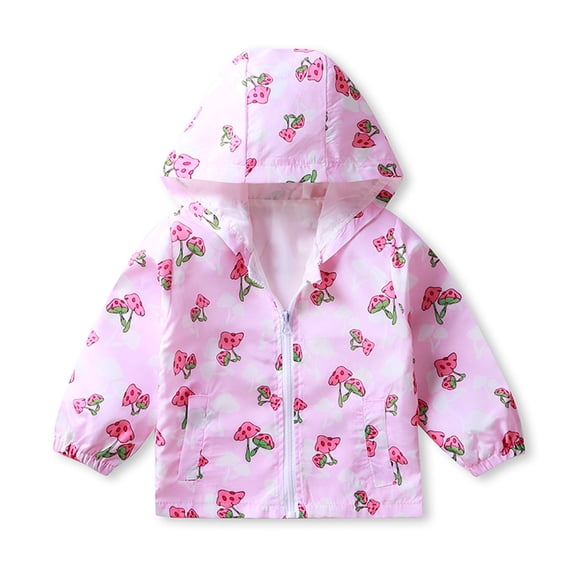 Odeerbi Toddler Baby Boys Girls Cartoon Pattern Cute Zipper Pocket Windproof Jacket Coat