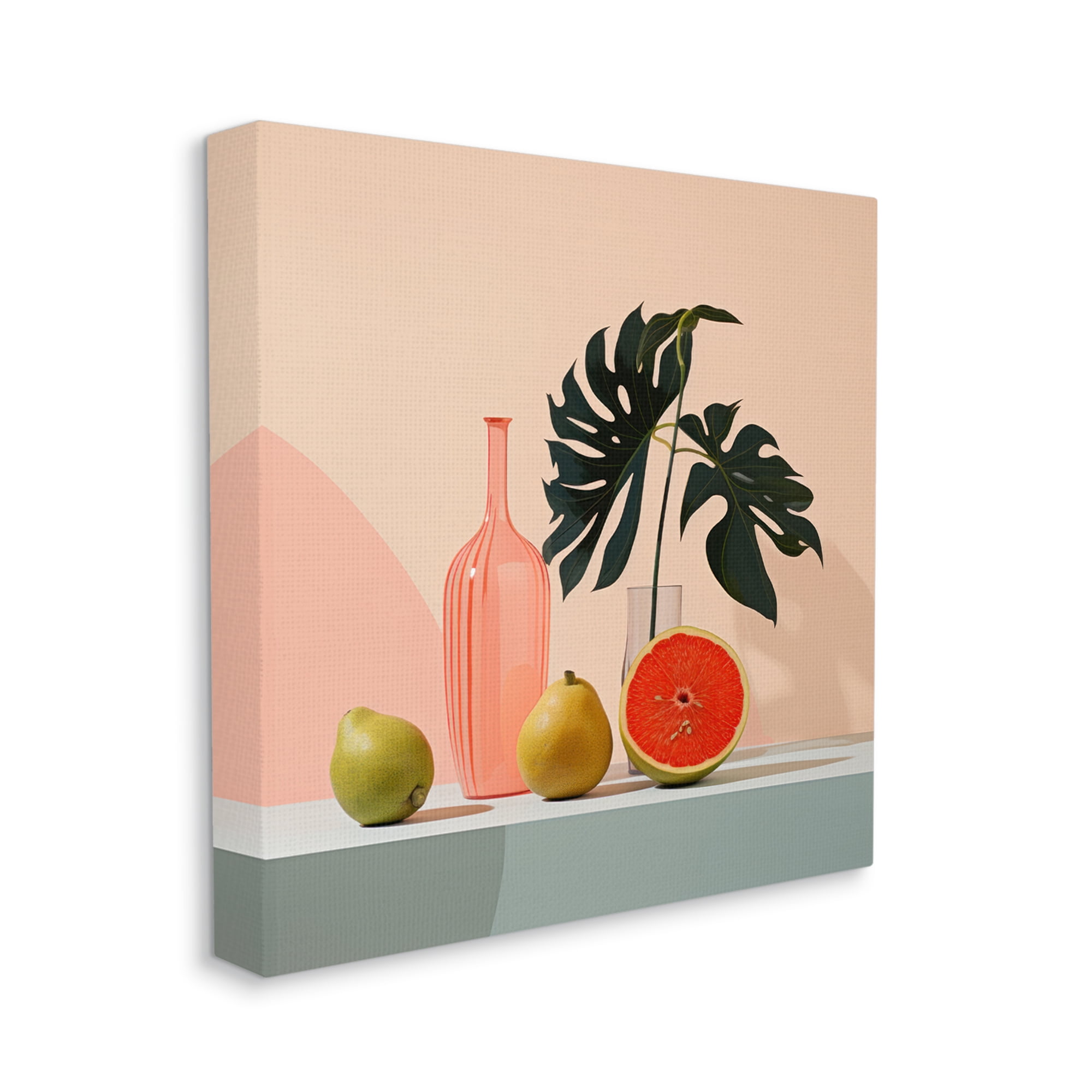 Stupell Industries Tropical Citrus Still Life Botanical & Floral Painting Gallery Wrapped Canvas Art Print Wall Art, 17 x 17