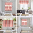 thumbnail image 6 of Orange Red Checkered Kitchen Curtains Sets for Windows 24 Inch Length, Farmhouse Buffalo Plaid Rod Pocket Window Treatments Tier Curtains and Valances Set for Bedroom/Bathroom, 6 of 8