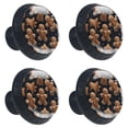 thumbnail image 2 of 4 Pcs Christmas Gingerbread Man Knobs for Kitchen Cabinet Cupboard Dresser Bookcase Drawer Pulls Handles Round Home Decor, 2 of 8