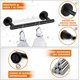 thumbnail image 3 of 4 Piezas Juego de Accesorios de baño,304 Acero Inoxidable Juego de Accesorios de Baño,Toallero+Portarrollos para Papel+Toallero en Forma de Anillo + Gancho Adhesivo,para Baño,Cocina(Negro), 3 of 4