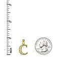 thumbnail image 2 of 10k Gold Unisex Initial C Charm Pendant, 23.3 Mm for Men Women, 2 of 3