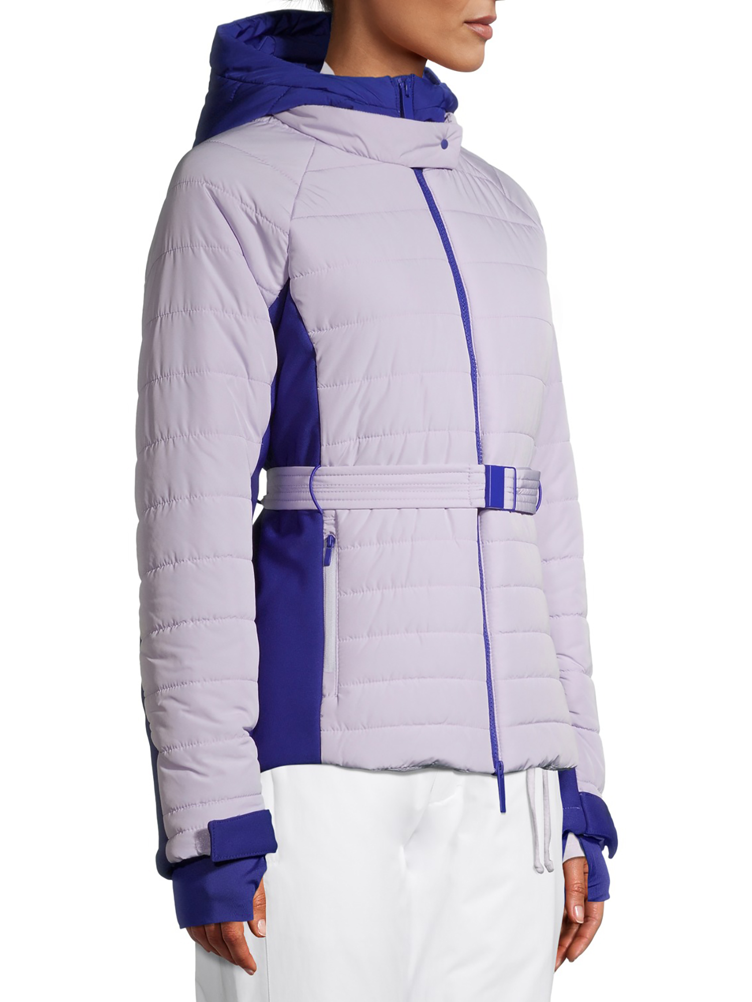 Swiss Tech Women's Belted Ski and Snowboard Jacket with Hood