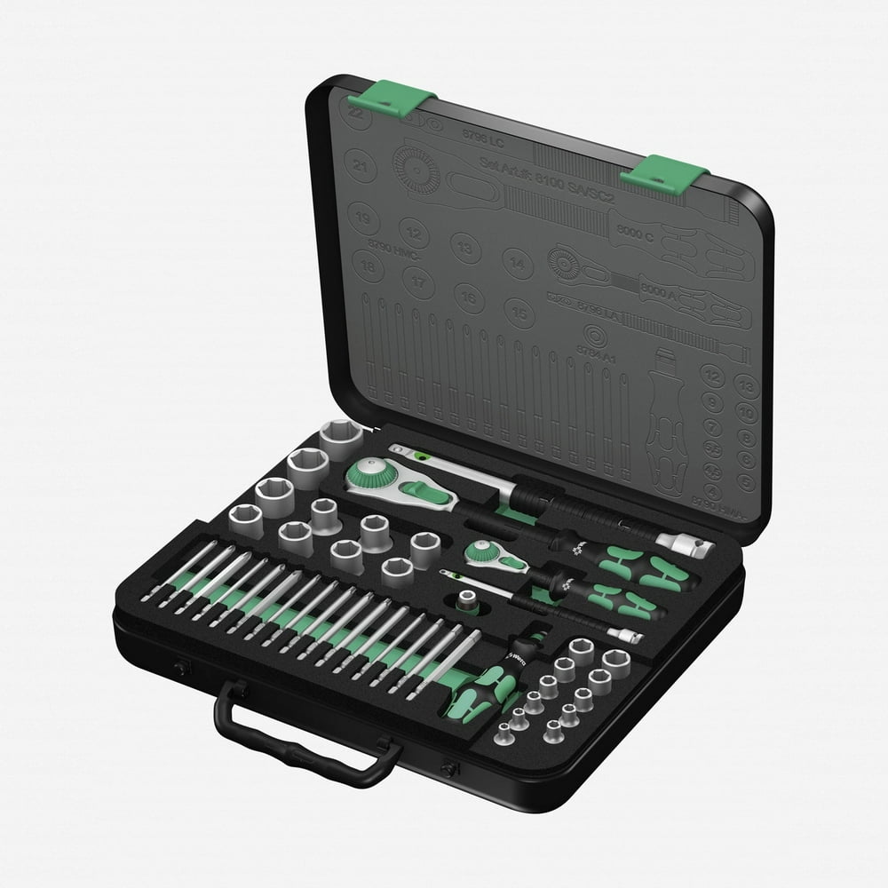Wera 160785 Zyklop Ratchet 1/4" Drive and 1/2" Drive Metric Set