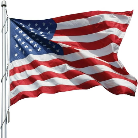 Made in USA Large 12x18 Foot Nylon American Flag - All Weather, Durable, Outdoor Nylon US Flag