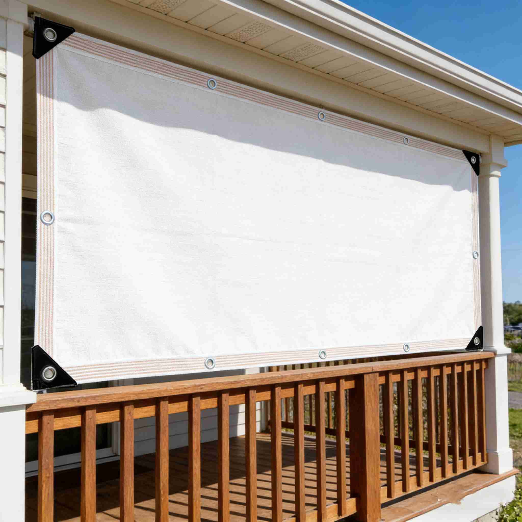 Garden Shade Cloth, 55% Sun Shade Net with Grommets, Plant Shades Mesh Tarp, Chicken Coop Shade Cover, Shade Cloth for Greenhouse(6.56x6.56ft, Whte)