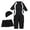 Black, variant on REDARER Girls Modest Full Coverage Swimsuit , Skirted Leggings & Swim Cap for Kids,14-15 Years