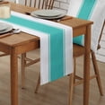 thumbnail image 2 of Camino de mesa Futuregrace con rayas, 183 cm, color verde azulado, antideslizante, 2 of 9