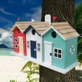 thumbnail image 2 of Home Bazaar Brighton Beach Huts Birdhouse, 2 of 5