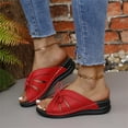 thumbnail image 5 of Ruyang Sandals for Women, Women's Platform Sandals Casual Slip on Platform Wedges Slides Open Toe Beach Summer Sandals, 5 of 8