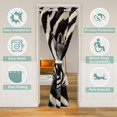 thumbnail image 2 of 3D Zebra Door Curtain,Zebra Pattern Blackout Curtain,Western Farm Animals teen Door Drape,Rustic Farmhouse Horse Room Divider Curtain,Black White Closet Curtain 52"W X 84"L, 2 of 5