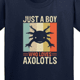 thumbnail image 4 of Inktastic Just a Boy Who Loves Axolotls Youth T-Shirt, 4 of 5