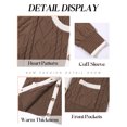 thumbnail image 3 of Usaibhir Womens Knit Button Up Cardigan Sweaters with Pockets Long Sleeve Crew Neck Open Front Sweater Jackets Outerwear, 3 of 8