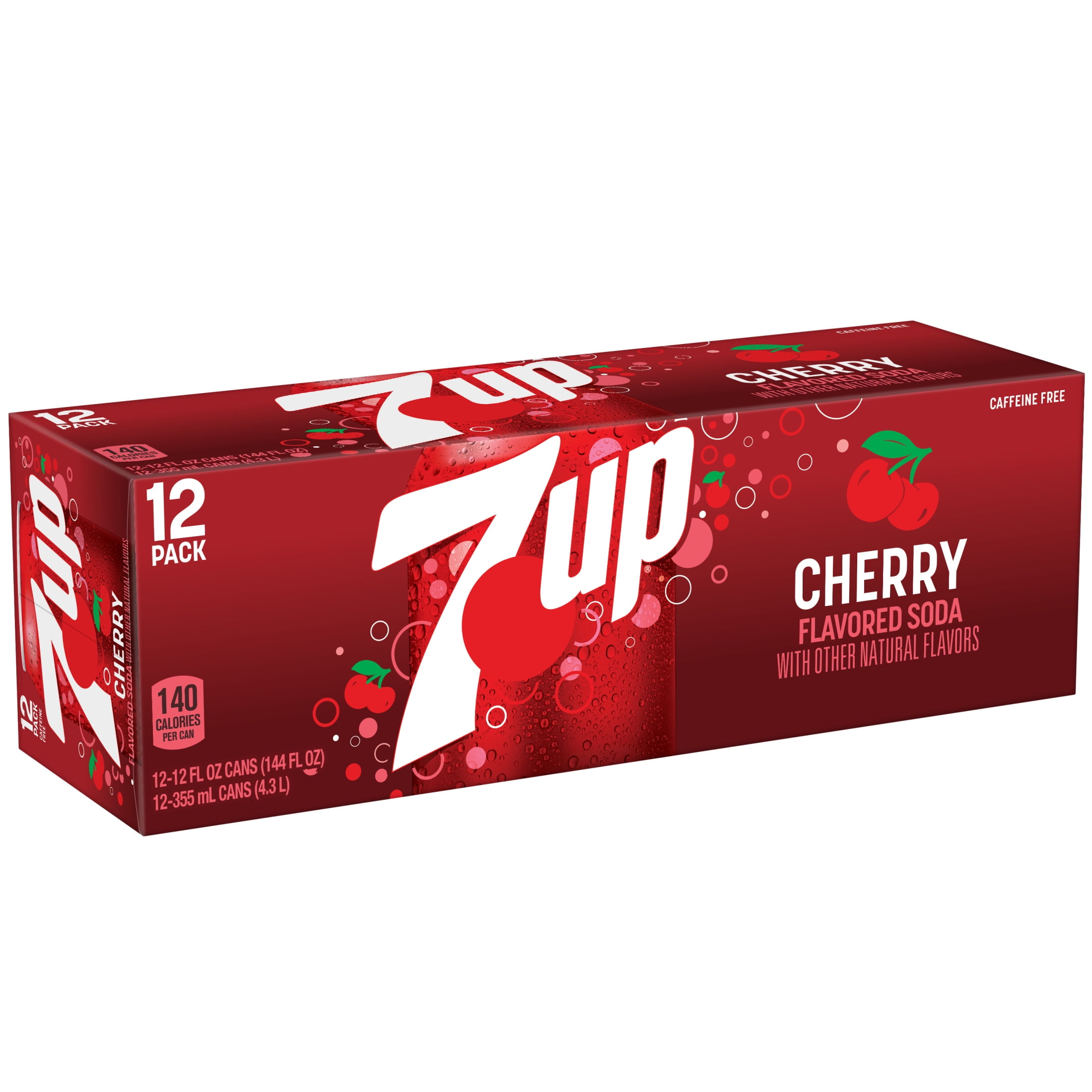 cherry♡ 7UP Cherry Soda 12 fl oz Cans 12 Pack Refreshing Carbonated Cherry