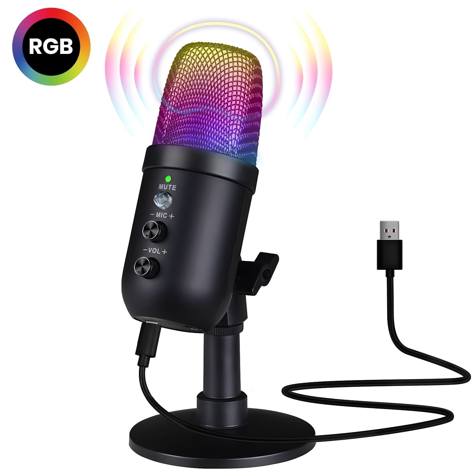 HyperX QuadCast S - USB Condenser, PC Compatible, RGB Gaming