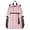 Pink Striped, variant on JIALIOU 14" Laptop Backpack Waterproof Airline Approved Stylish Casual Daypack for Travel Business College Work, Pied De Poule Pattern