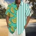 thumbnail image 4 of Camisas De Mezclilla Para Hombre Camisa para hombre Camisa de playa de manga corta holgada informal (Green, 4XL), 4 of 6