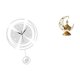 thumbnail image 1 of Adorno de reloj de pared acrílico con números arábigos y soporte para vela con quemador de incienso antiguo para decoración del hogar., 1 of 8
