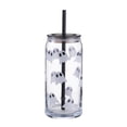 thumbnail image 2 of 20 oz Halloween Ghost Glass Tumbler, Can‑Shaped Iced Coffee Glass Cup with Lid and Straw, Cute Ghost Print Drinking Glass for Halloween Party, Home Office Daily Cold Beverages, 2 of 6