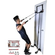 Tower 200, Complete Gym, Door, Gym, Body Building, Workout Equipment Doorway Fitness, Exercise Bands, Resistance Bands Set Men Weight Loss, Body Tower, x Factor, Anti Aging, Women, Free Straight bar