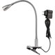 thumbnail image 2 of 3W Touch Sensitive Stepless Dimmable Flexible Gooseneck Clip on Desk Reading Lamp Clamp Bedside Book Lamp with Dim LED Adjustable LED Display (Warm Wh, 2 of 4